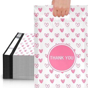 10 pcs Poly Mailers with Handle 10 X 13 Inch Premium Shipping Bags